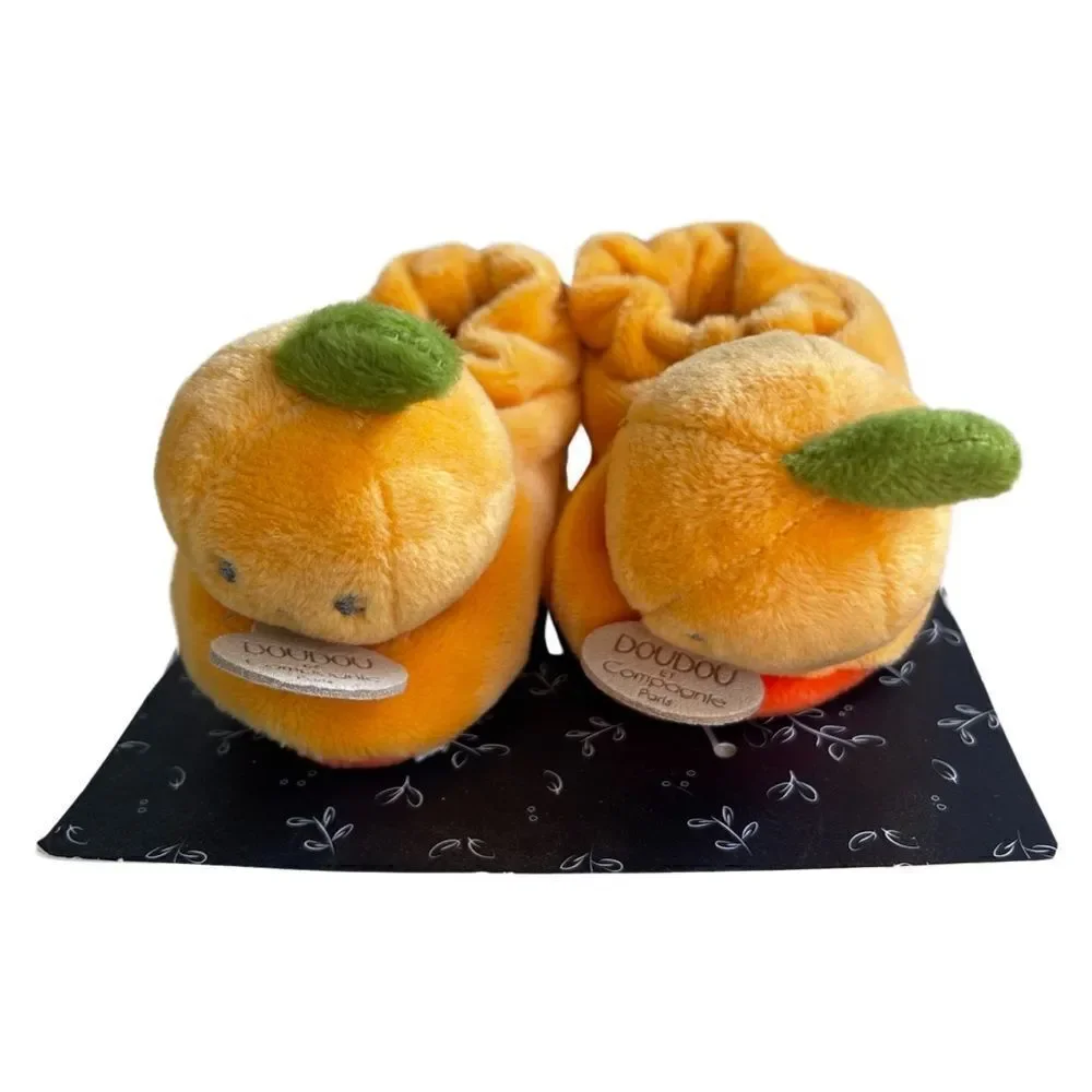 Doudou Et Compagnie My First Halloween Pumpkin Soft Baby Bootie Slippers 0-6 M
